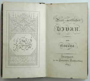 1st Edition of Goethe's West-Östlicher Diwan